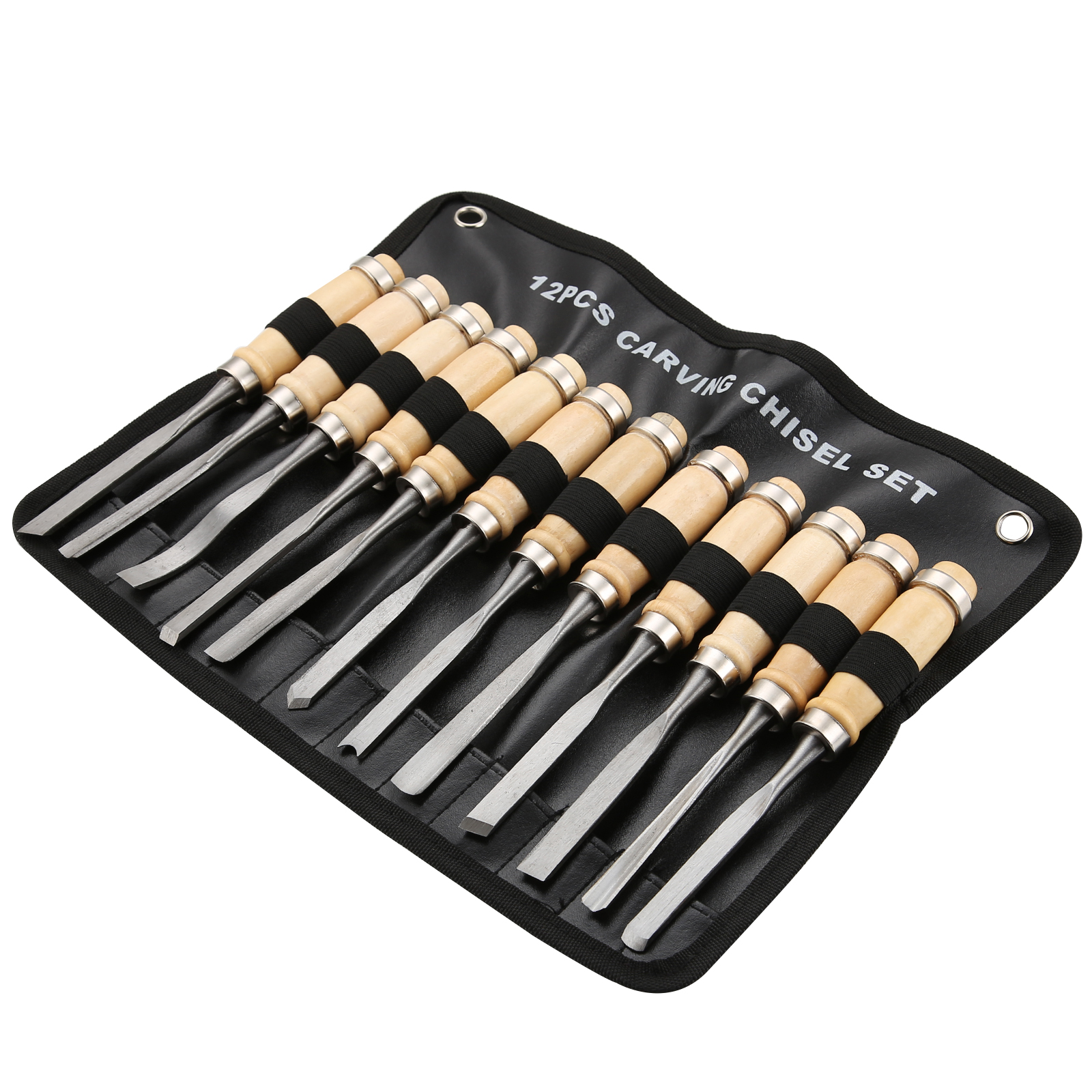 12PC WOOD TURNING LATHE CHISEL SET WOODWORKING CARVING 