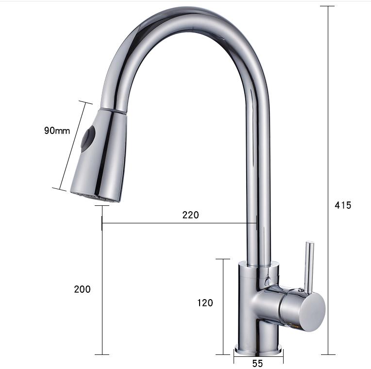 Küchen-Einhebelmischer Ausziehbar Wasserhahn Einstellbar